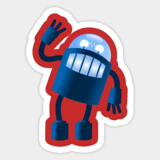 Robot says hi Sticker